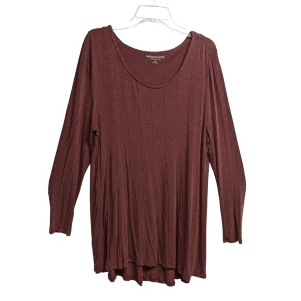 Soft Surroundings Tunic Women X-Large Top High Low Scoop Neck Shirt XL